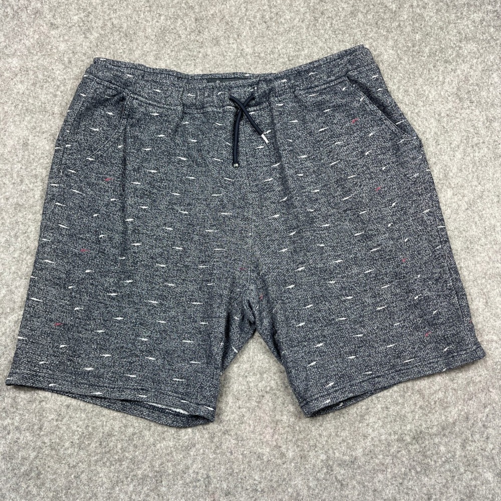 PUBLIC RECORD Terry Shorts‎ Mens Large Fish Shark AOP Drawstring Waist Knit